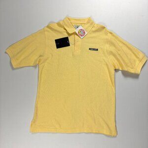 Vintage University Michigan Gear For Sports Polo Shirt Yellow Sz S NWT Deadstock